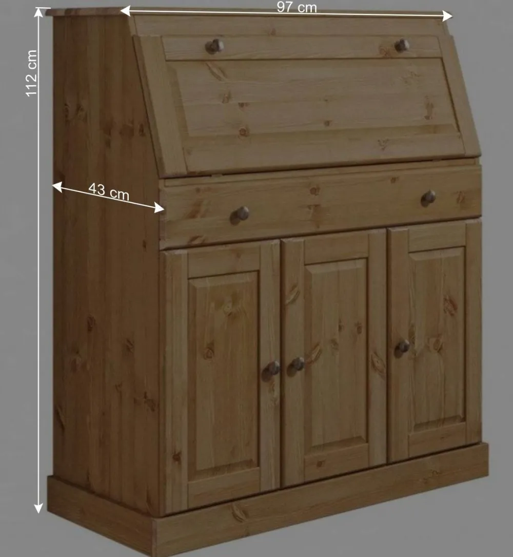 Wohnen Esszimmerschränke*Landhaus Sekretär aus Kiefer Massivholz - Brindusa