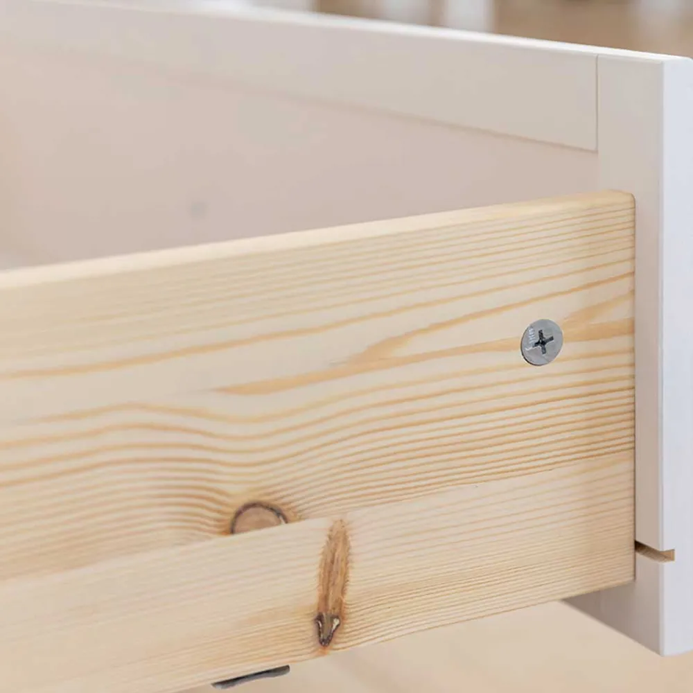 Wohnen Sideboards & Kommoden|Sideboards & Kommoden*Landhaus Sideboard in Weiß & Natur Kiefer - Saluts