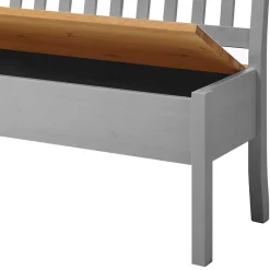 Wohnen Küchenbänke|Esszimmerbänke*Landhaus Sitzbank in Grau mit Natur - Ziamora