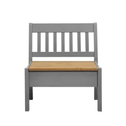 Wohnen Küchenbänke|Esszimmerbänke*Landhaus Sitzbank in Grau mit Natur - Ziamora