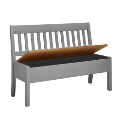 Wohnen Küchenbänke|Esszimmerbänke*Landhaus Sitzbank in Grau mit Natur - Ziamora