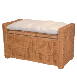 Wohnen Rattanmöbel|Sitztruhen*Landhaus Sitztruhe aus Rattan - Momiji