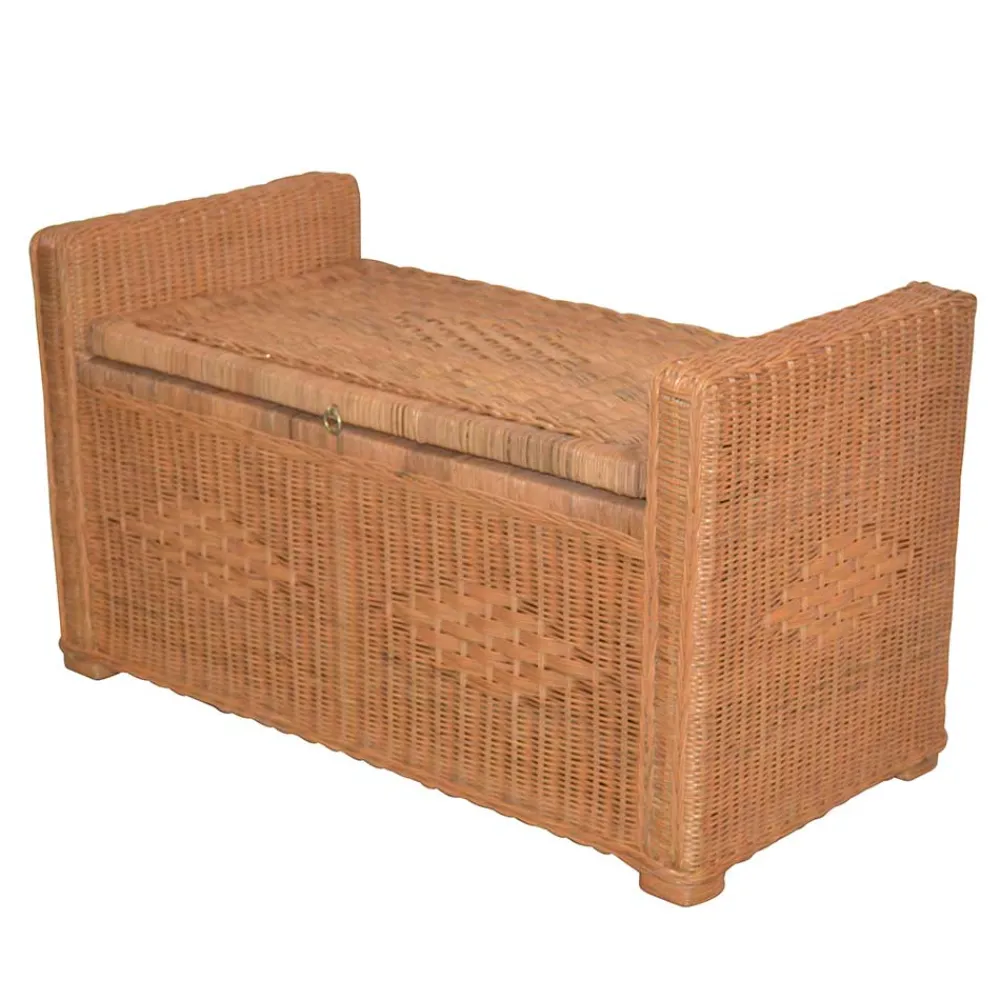 Wohnen Rattanmöbel|Sitztruhen*Landhaus Sitztruhe aus Rattan - Momiji