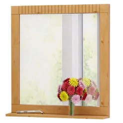 Wohnen Spiegel|Flurspiegel*Landhaus Spiegel mit Ablage & Holzrahmen - Vlarenzo