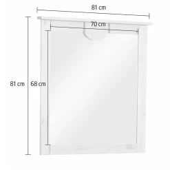 Wohnen Spiegel|Flurspiegel*Landhaus Spiegel mit dunklem Holzrahmen - Yemisa