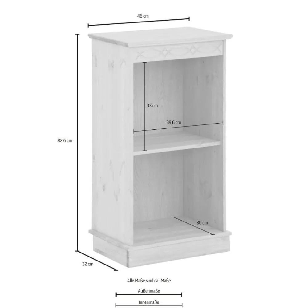 Wohnen Landhaus Standregal mit zwei Fächern - Goro