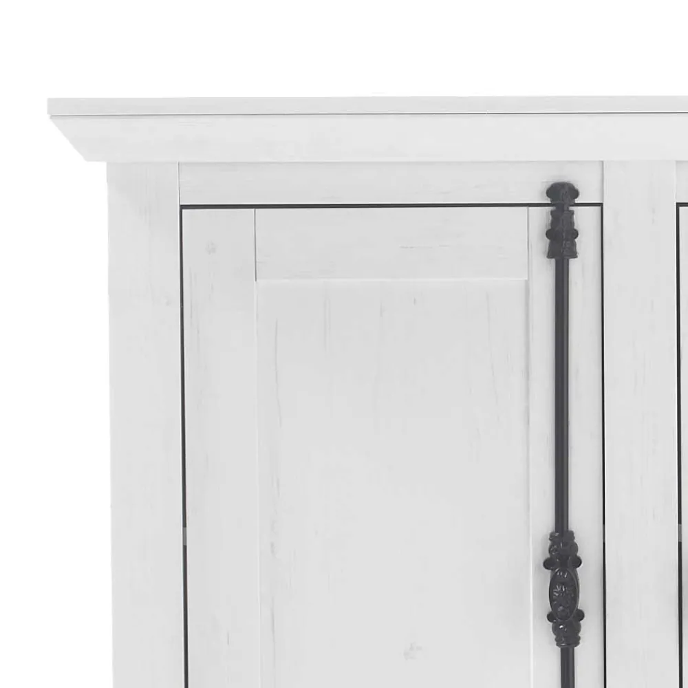 Wohnen Landhausmöbel|Küchenschränke*Landhaus Türen-Kommode in Weiß - Chelles