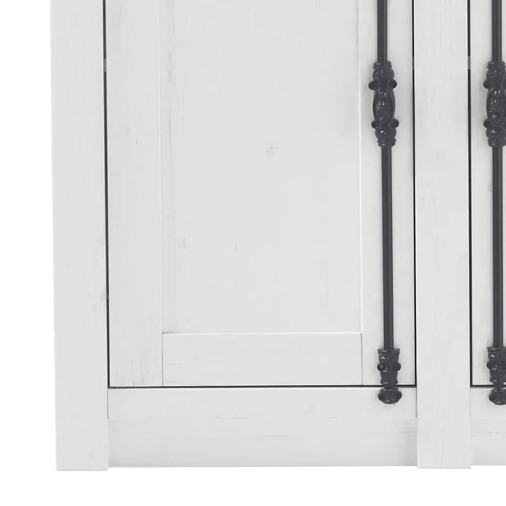 Wohnen Landhausmöbel|Küchenschränke*Landhaus Türen-Kommode in Weiß - Chelles