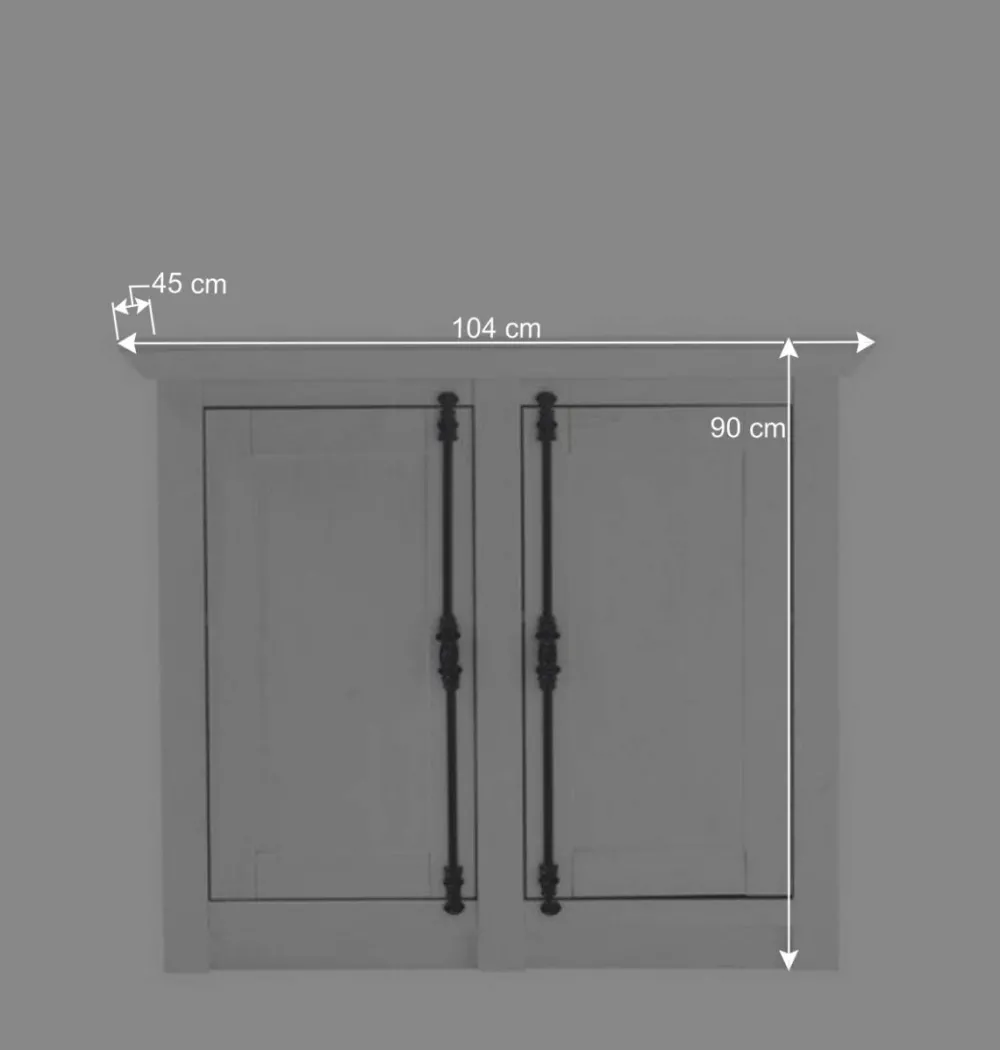 Wohnen Landhausmöbel|Küchenschränke*Landhaus Türen-Kommode in Weiß - Chelles