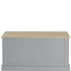 Wohnen Sitztruhen*Landhaus Truhe in Grau mit Eiche - Rino