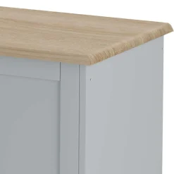 Wohnen Sitztruhen*Landhaus Truhe in Grau mit Eiche - Rino