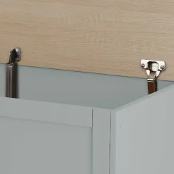 Wohnen Sitztruhen*Landhaus Truhe in Grau mit Eiche - Rino