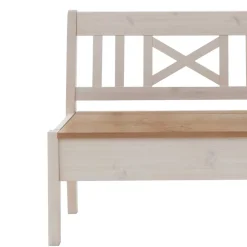 Wohnen Landhaus Truhenbank Lugon in Weiß