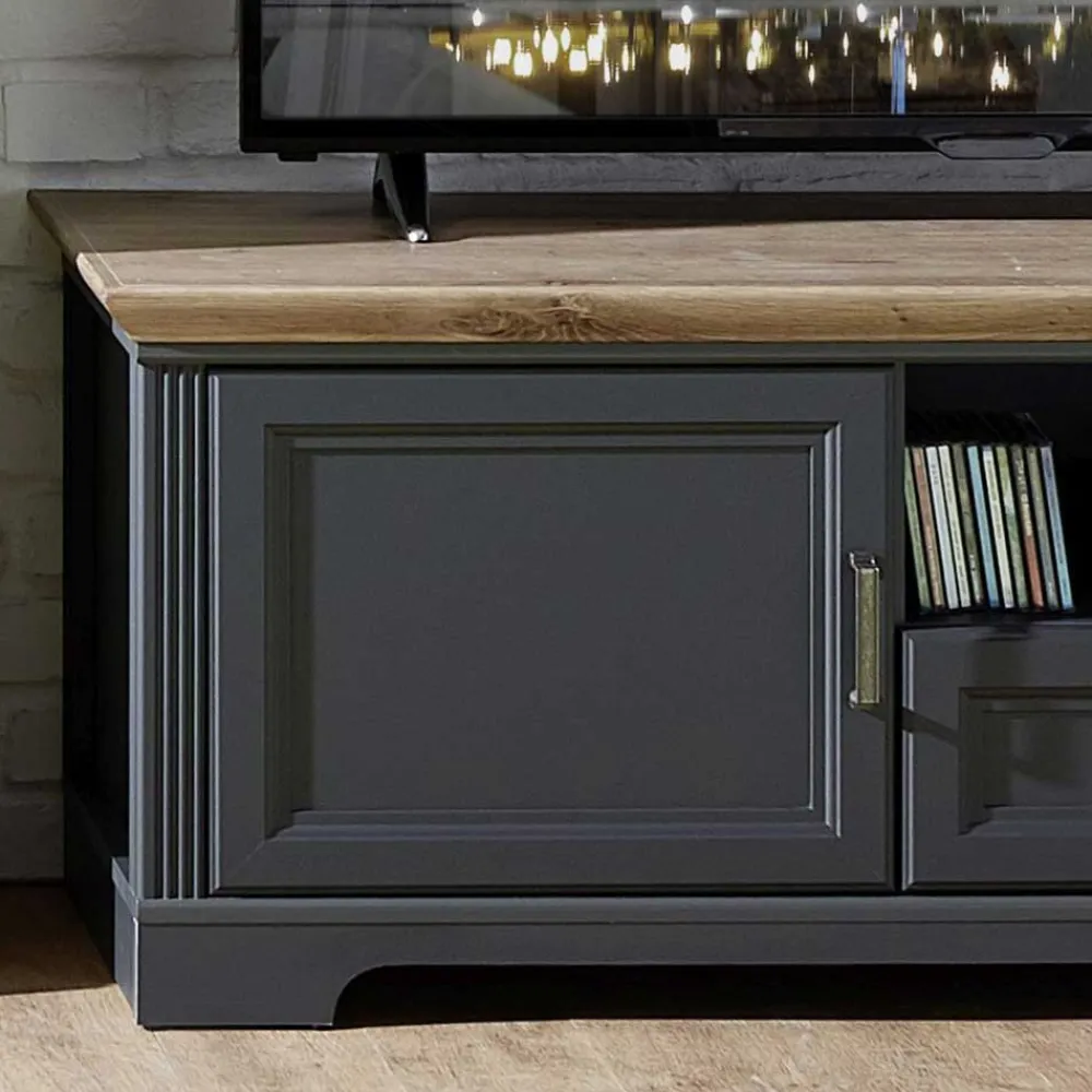 Wohnen Wohnzimmerschränke|Wohnwände*Landhaus TV Lowboard & Standvitrine - Thumbs (zweiteilig)