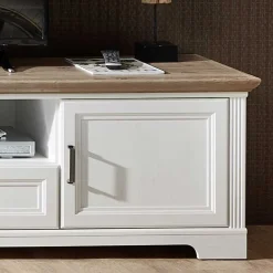 Wohnen Landhaus TV Lowboard & Wandregal Set - Sinolita (zweiteilig)