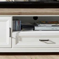 Wohnen Landhaus TV Lowboard & Wandregal Set - Sinolita (zweiteilig)