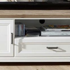 Wohnen Wohnwände|Wohnwand*Landhaus TV Wohnkombination mit LED - Sinolita (dreiteilig)