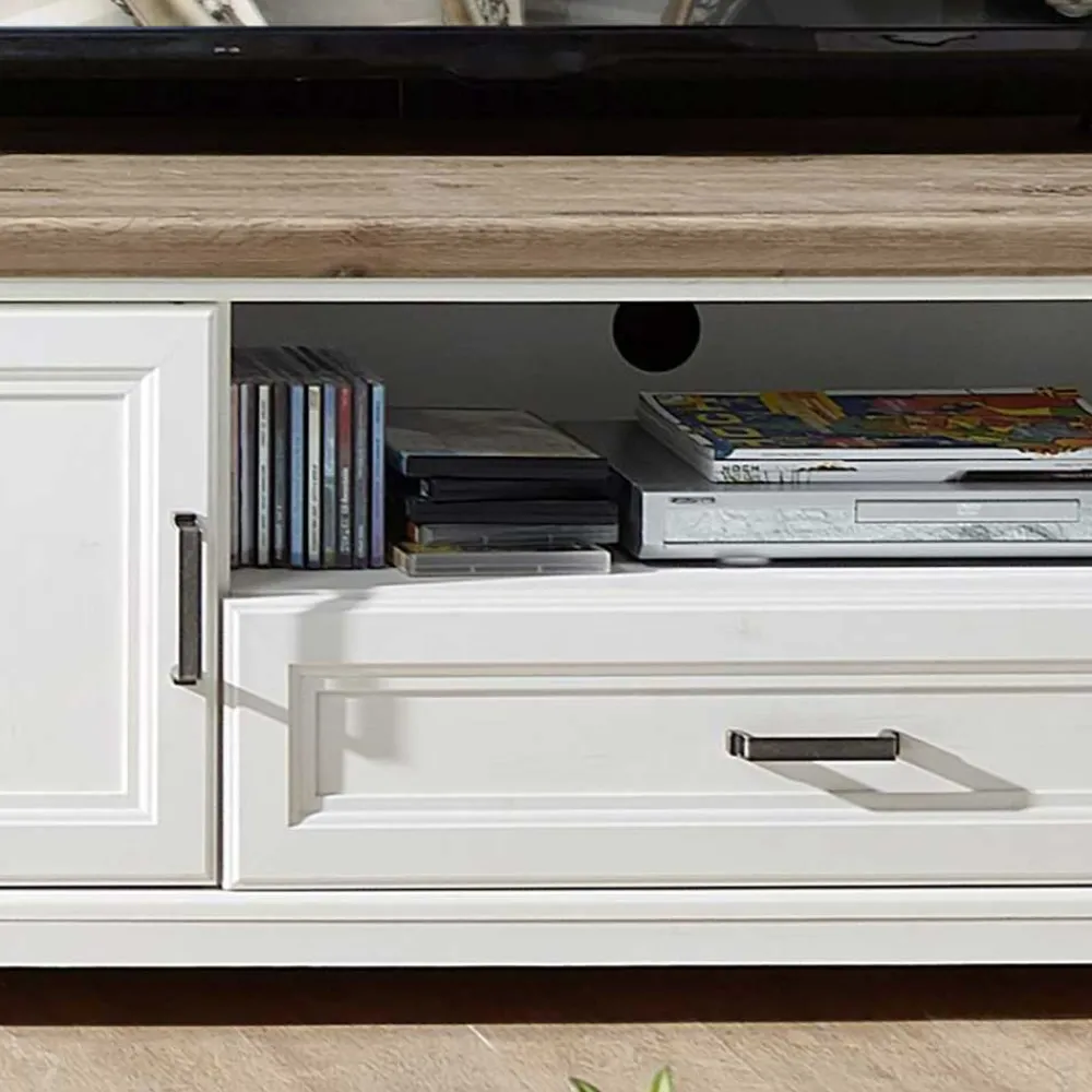 Wohnen Wohnwände|Wohnwand*Landhaus TV Wohnkombination mit LED - Sinolita (dreiteilig)