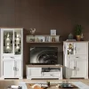 Wohnen Wohnwände|Wohnwand*Landhaus TV Wohnwand Möbel Set - Sinolita (vierteilig)