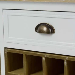 Wohnen Weiße Möbel|Naturholzmöbel*Landhaus Vitrine Calavon in Weiß