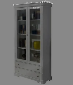 Wohnen Landhaus Vitrine mit Doppeltür - Zarinas