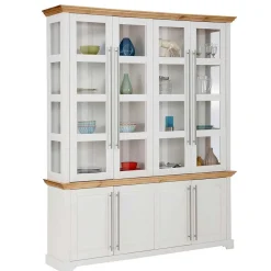 Wohnen Wohnzimmerschränke|Schränke*Landhaus Vitrinenschrank mit acht Türen - Eyzaco