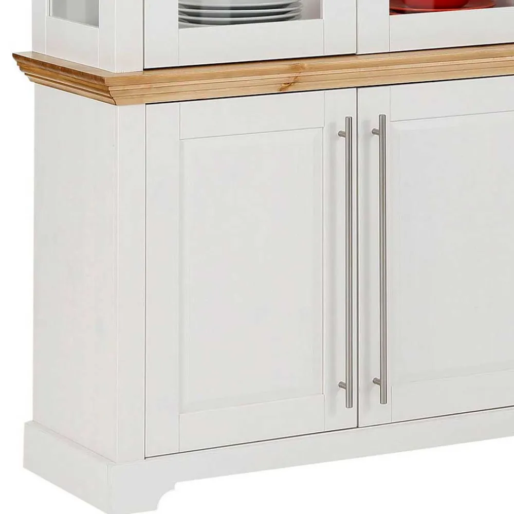 Wohnen Wohnzimmerschränke|Schränke*Landhaus Vitrinenschrank mit acht Türen - Eyzaco