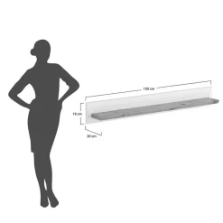 Wohnen Landhaus Wandboard aus Kiefer Massivholz - Zalya