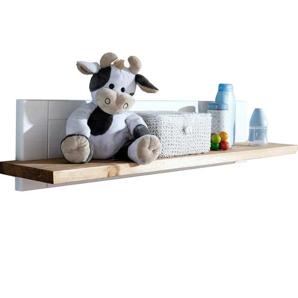 Kinder Wohnen Landhaus Wandboard in Weiß & Eichefarben - Envicron