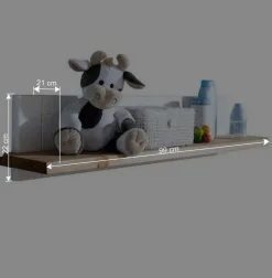 Kinder Wohnen Landhaus Wandboard in Weiß & Eichefarben - Envicron