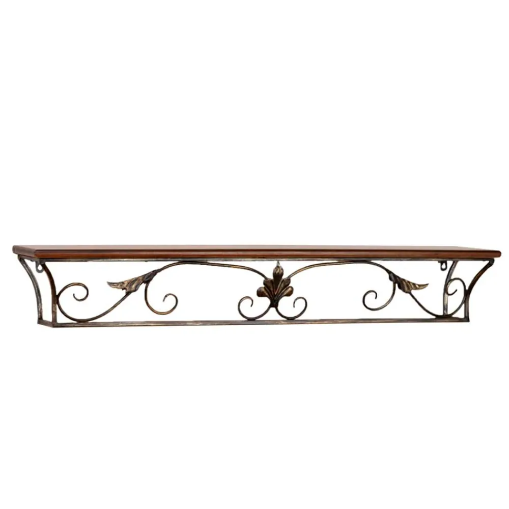 Wohnen Landhaus Wandkonsole Juliama mit Metall Verzierung