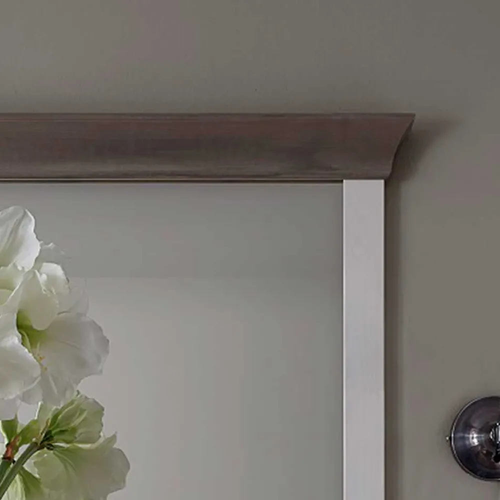 Wohnen Skandinavische Möbel*Landhaus Wandspiegel Charmes in Weiß Grau