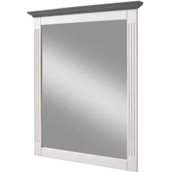 Wohnen Spiegel|Flurspiegel*Landhaus Wandspiegel in Weiß & Grau - Caneon