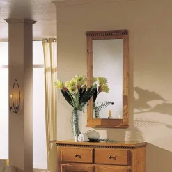 Wohnen Landhaus Wandspiegel Lerobonica aus Fichte massiv lackiert