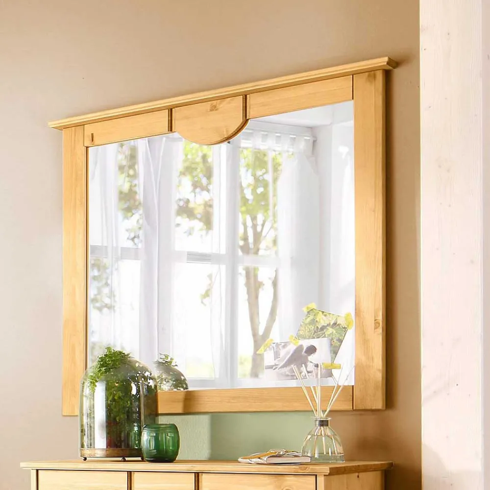 Wohnen Spiegel|Flurspiegel*Landhaus Wandspiegel 81x81x5 cm - Edranov