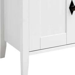 Wohnen Landhaus Waschtischunterschrank in Weiß & Grau - Mirandesca