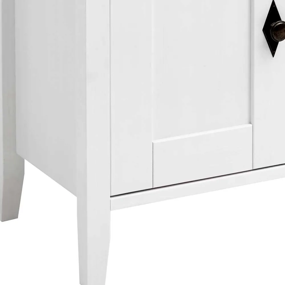 Wohnen Landhaus Waschtischunterschrank in Weiß & Grau - Mirandesca