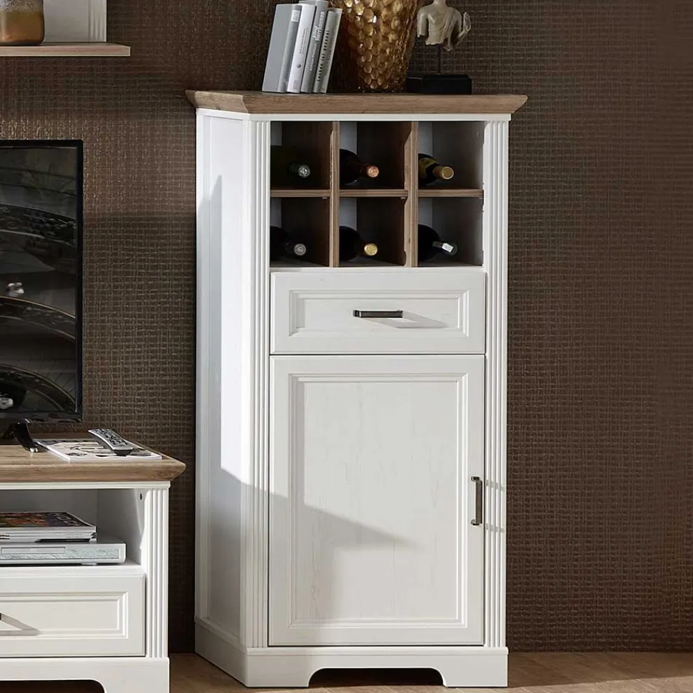 Wohnen Wohnwände|Wohnwand*Landhaus Wohnmöbel Set - Sinolita (vierteilig)