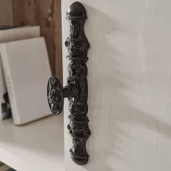 Wohnen Landhaus Wohnmöbel Set mit Sideboard Nedita in Weiß mit Pinie Shabby (vierteilig)