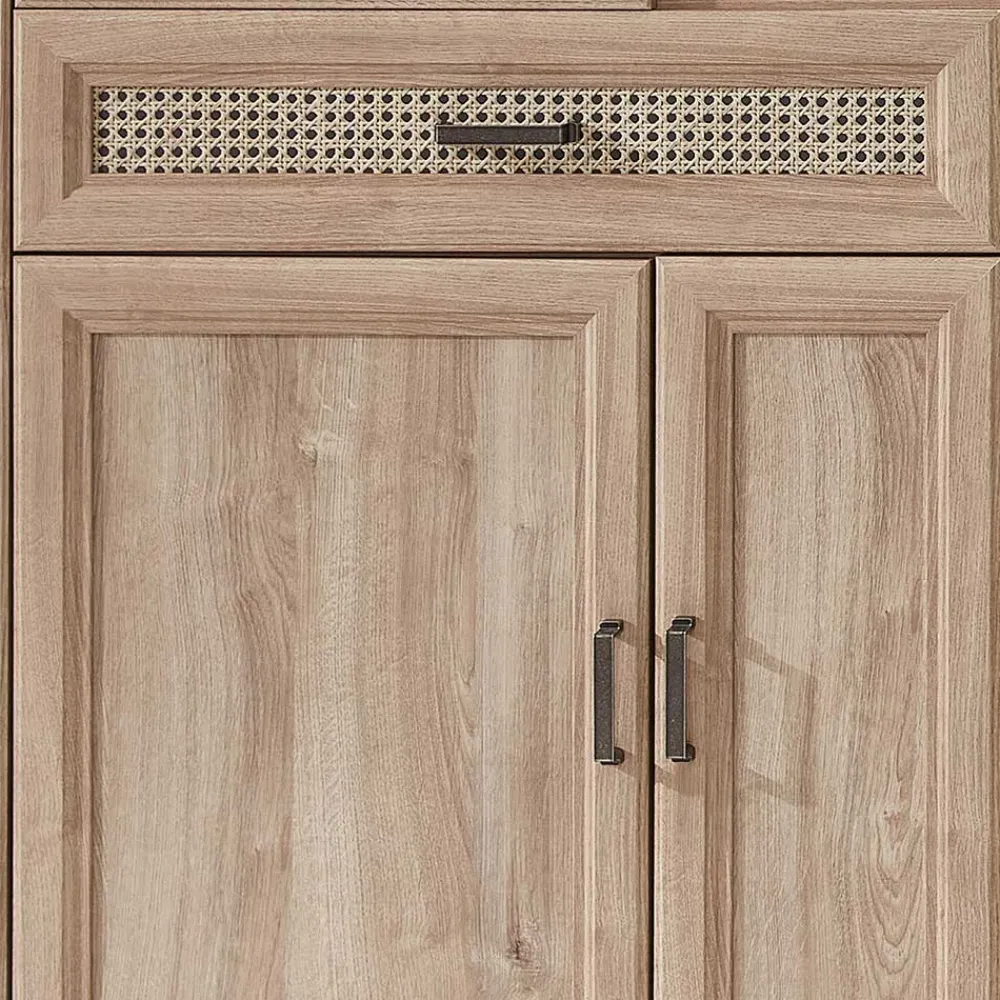 Wohnen Wohnwände|Wohnwand*Landhaus Wohnwandmöbel in Eiche NB - Barack (dreiteilig)