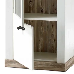 Wohnen Wohnwände|Wohnwand*Landhaus Wohnzimmer Möbel Set Nedita in Weiß & Pinie (vierteilig)