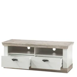 Wohnen Wohnwände|Wohnwand*Landhaus Wohnzimmer Möbel Set Nedita in Weiß & Pinie (vierteilig)