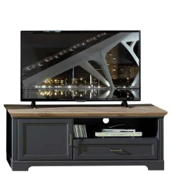 Wohnen Wohnwände|Wohnwand*Landhaus Wohnzimmermöbel in Grau - Thumbs (dreiteilig)