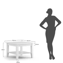 Wohnen Weiße Möbel|Naturholzmöbel*Landhaus Wohnzimmertisch aus Kiefer massiv - Manipur