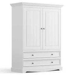 Wohnen Kleiderschränke|Schränke*Landhaus Wäscheschrank in Weiß lackiert - Indico