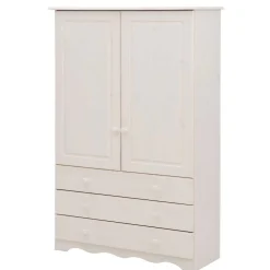 Wohnen Kleiderschränke*Landhaus Wäsche-Schrank in Weiß lackiert - Ilvestra