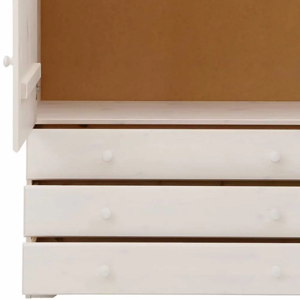 Wohnen Kleiderschränke*Landhaus Wäsche-Schrank in Weiß lackiert - Ilvestra