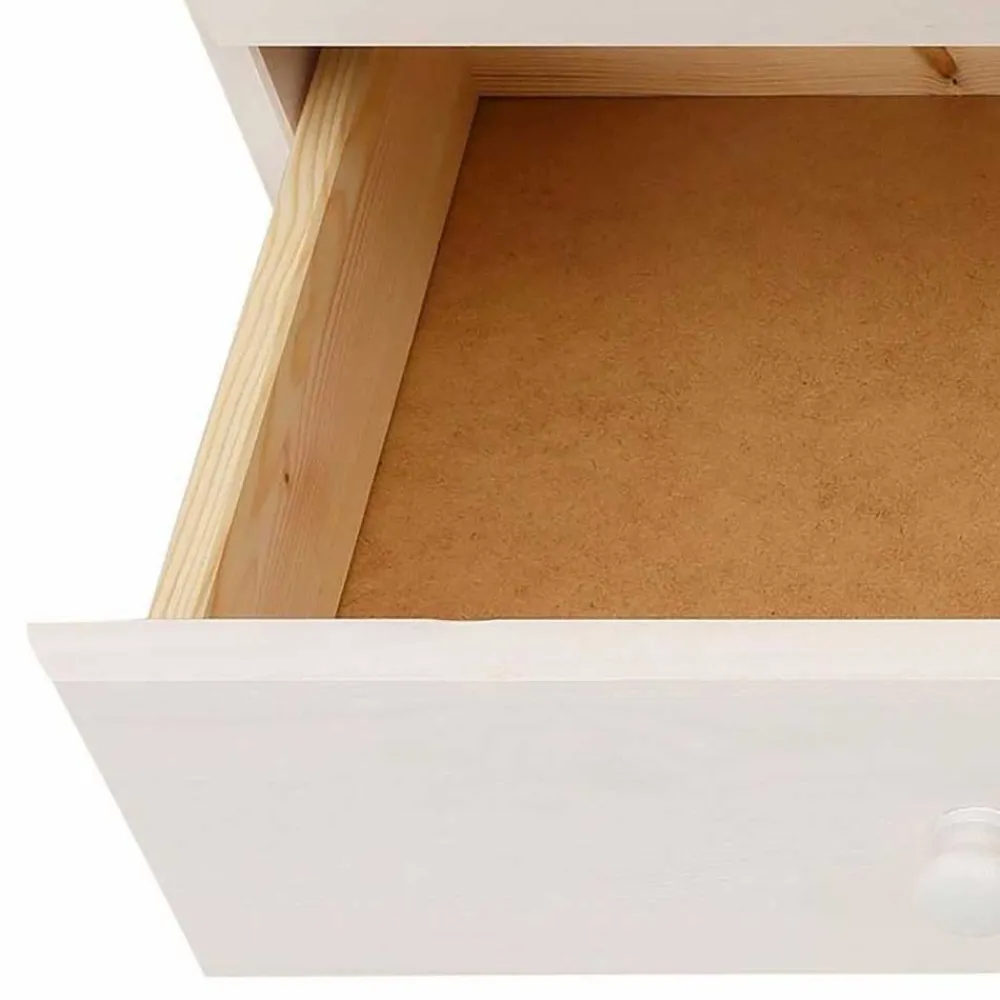 Wohnen Kleiderschränke*Landhaus Wäsche-Schrank in Weiß lackiert - Ilvestra