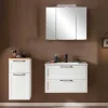 Wohnen Badezimmer Komplett*Landhaus-Bad Waschplatz Set - Gyatso (dreiteilig)
