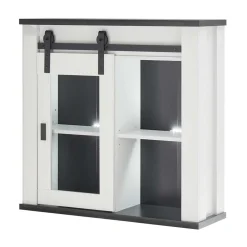 Wohnen Landhausküche Oberschrank mit Glas Schiebetür - Eture